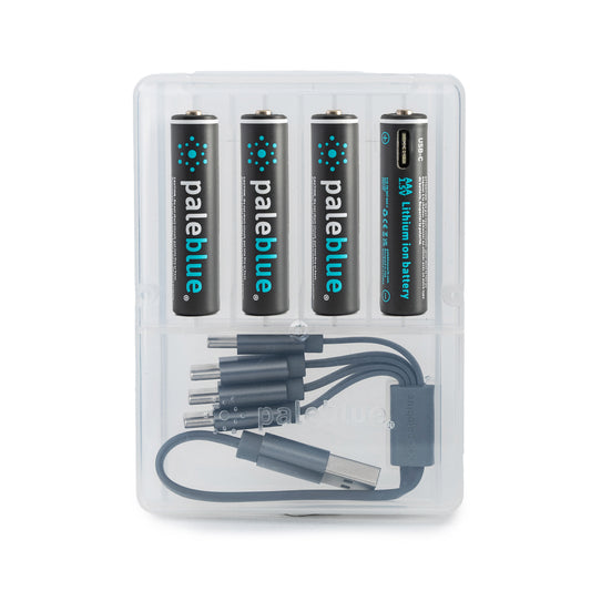 Pale Blue Pile AAA / LR03 - avec port USB-C rechargeables