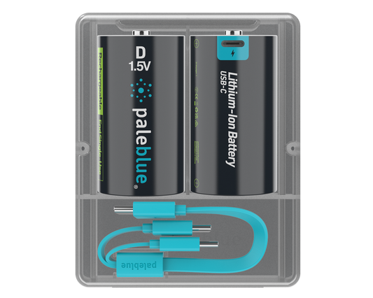 Pale Blue Pile D / LR20 Voyager Series - Dual port USB-C rechargeables