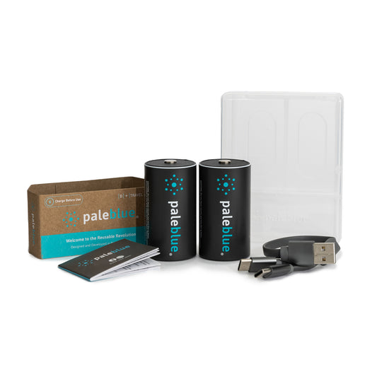 Pale Blue Pile D / LR20 - avec port USB-C rechargeables