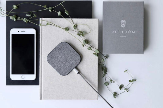 Upström HÄMP – Chargeur sans fil éco-conçu en chanvre et aluminium recyclé