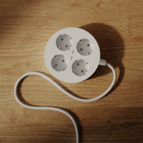 Sudio - Block Multiprise Ronde Avec Charge USB-C GaN 30 W