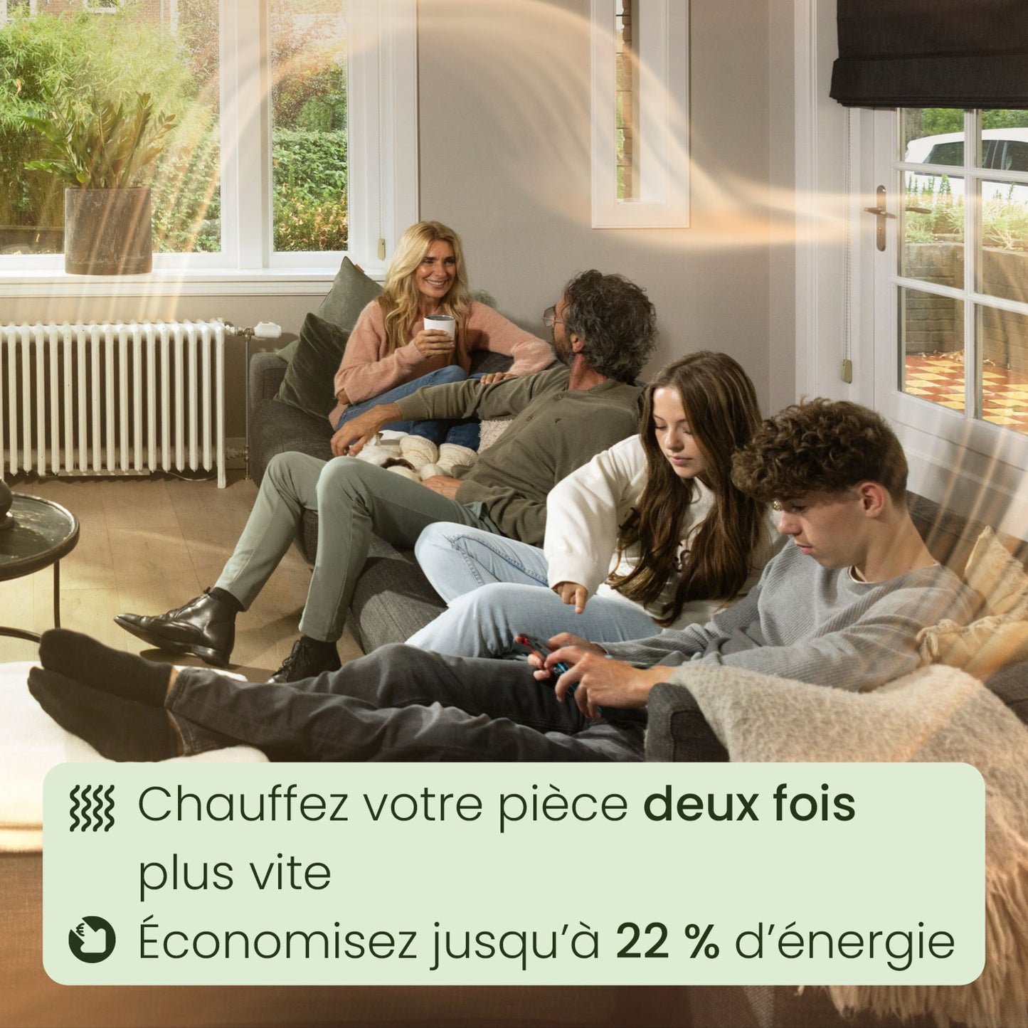 SpeedComfort – Ventilateur pour radiateur (Kit Mono + Automatic Sensor) – Blanc