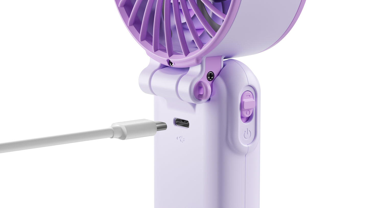 Diveblues Fanzy – Ventilateur portable rechargeable Violet