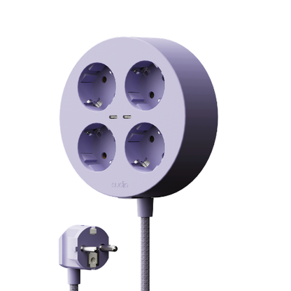 Sudio - Block Multiprise Ronde Avec Charge USB-C GaN 30 W