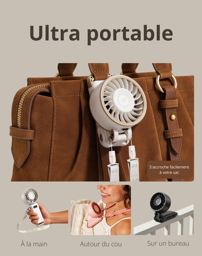 Diveblues Fanzy – Ventilateur portable rechargeable Blanc