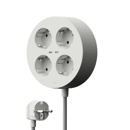 Sudio - Block Multiprise Ronde Avec Charge USB-C GaN 30 W