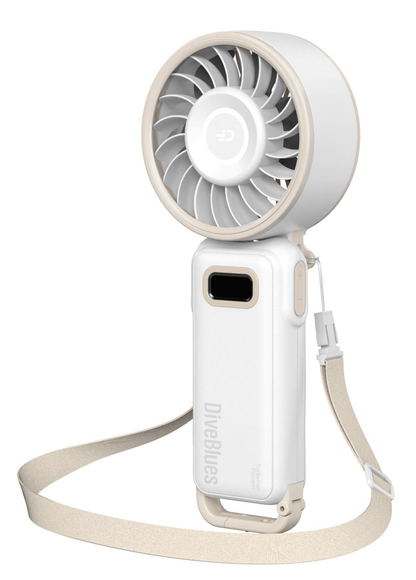 Diveblues Fanzy – Ventilateur portable rechargeable Blanc