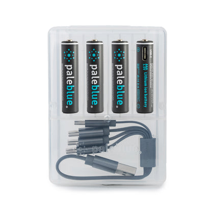 Pale Blue Pile AAA / LR03 - avec port USB-C rechargeables