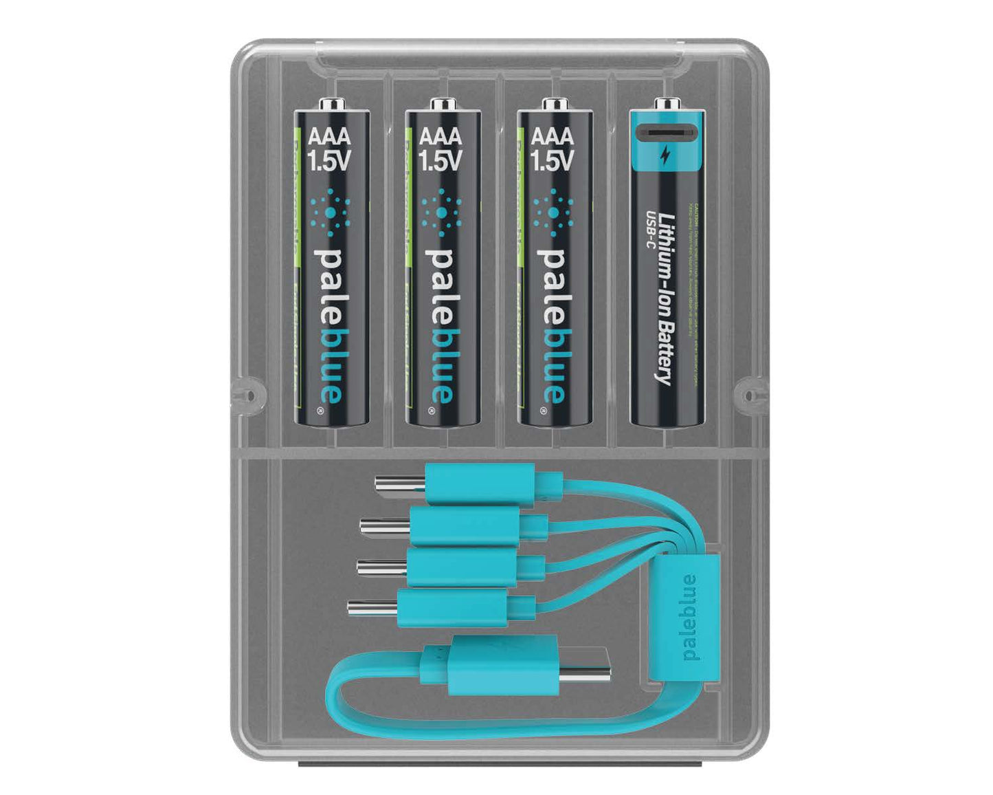Pale Blue AAA / LR03 - with USB-C rechargeable port
