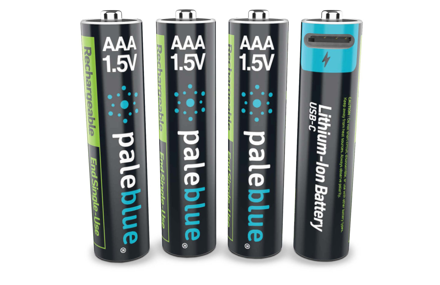 Pale Blue AAA / LR03 - with USB-C rechargeable port