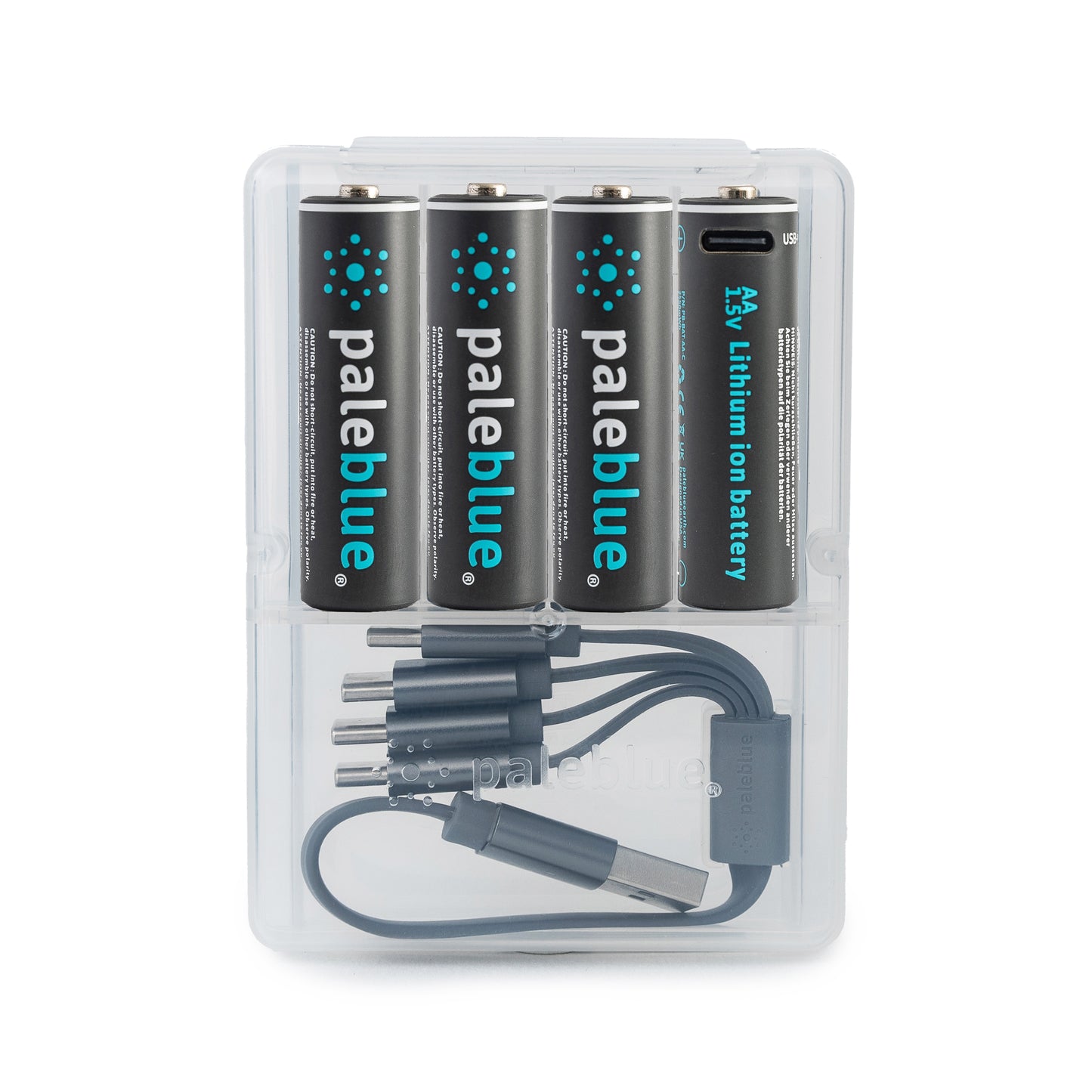 Pale Blue AA / LR06 - Rechargeable with USB-C Port
