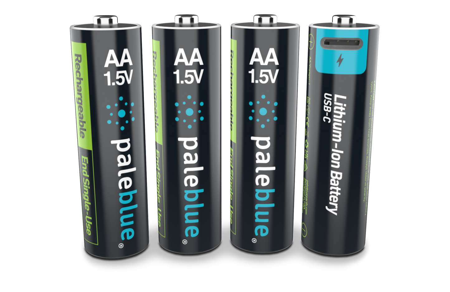 Pale Blue AA / LR06 - Rechargeable with USB-C Port
