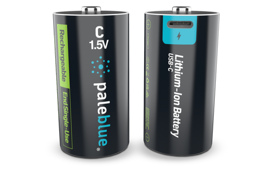 Pale Blue Pile C / LR14 Voyager Series - Dual port USB-C rechargeables