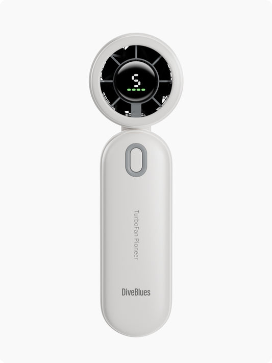 Diveblues iTurbo – Ventilateur portable haute performance Blanc