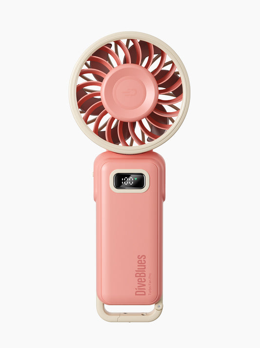 Diveblues Fanzy – Ventilateur portable rechargeable Rose