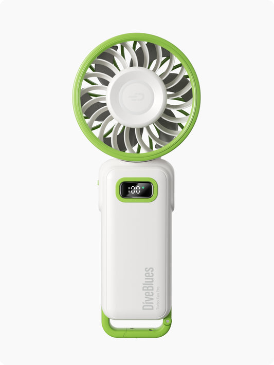 Diveblues Fanzy – Ventilateur portable rechargeable Vert