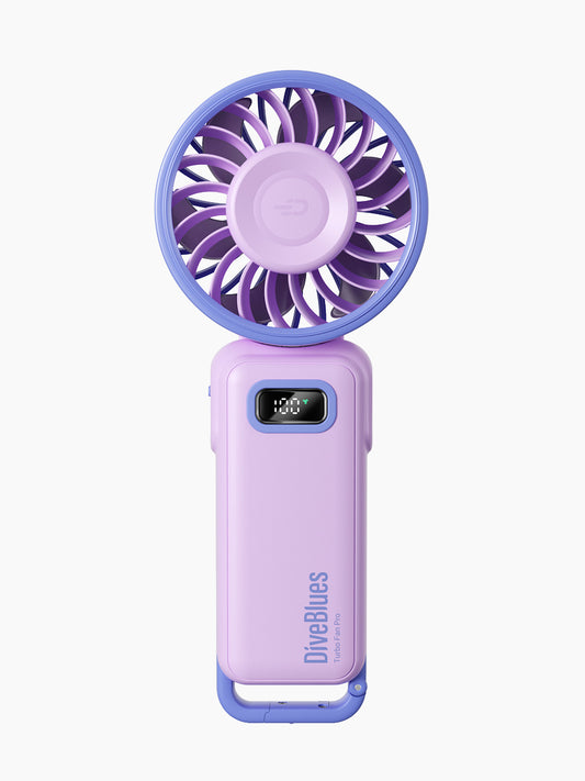 Diveblues Fanzy – Ventilateur portable rechargeable Violet