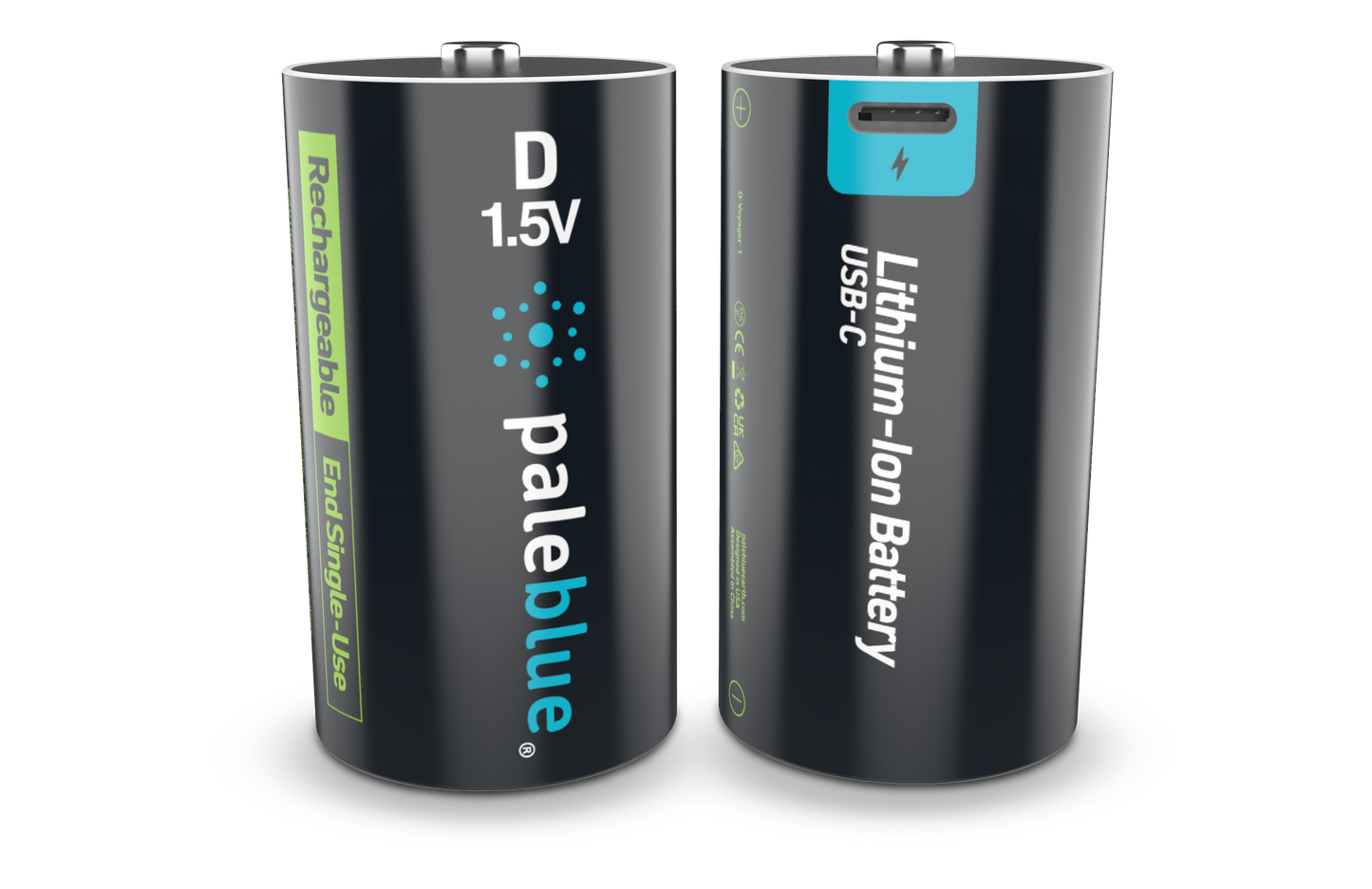 Pale Blue D / LR20 Cell - with USB-C rechargeable port