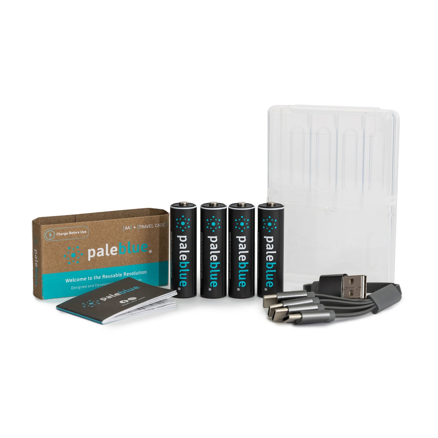 Pale Blue AA / LR06 - Rechargeable with USB-C Port