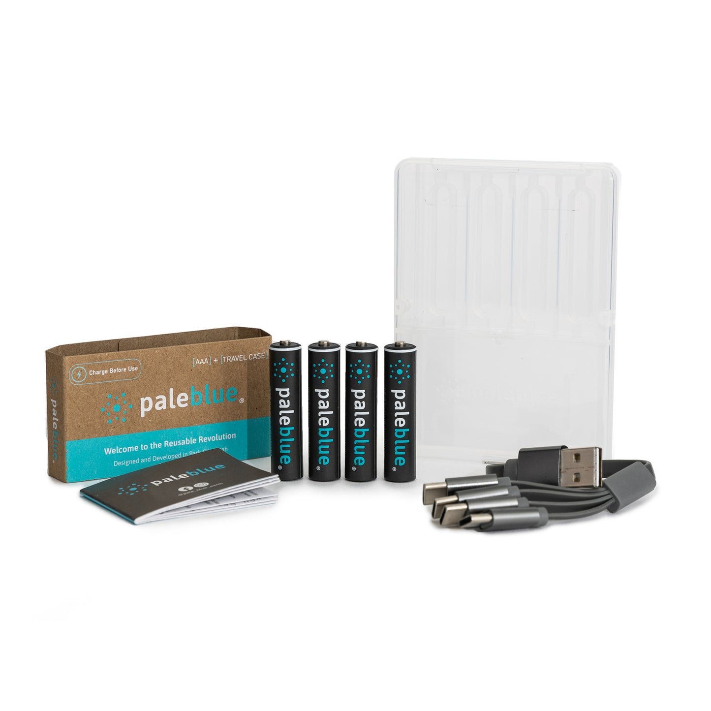 Pale Blue AAA / LR03 - with USB-C rechargeable port