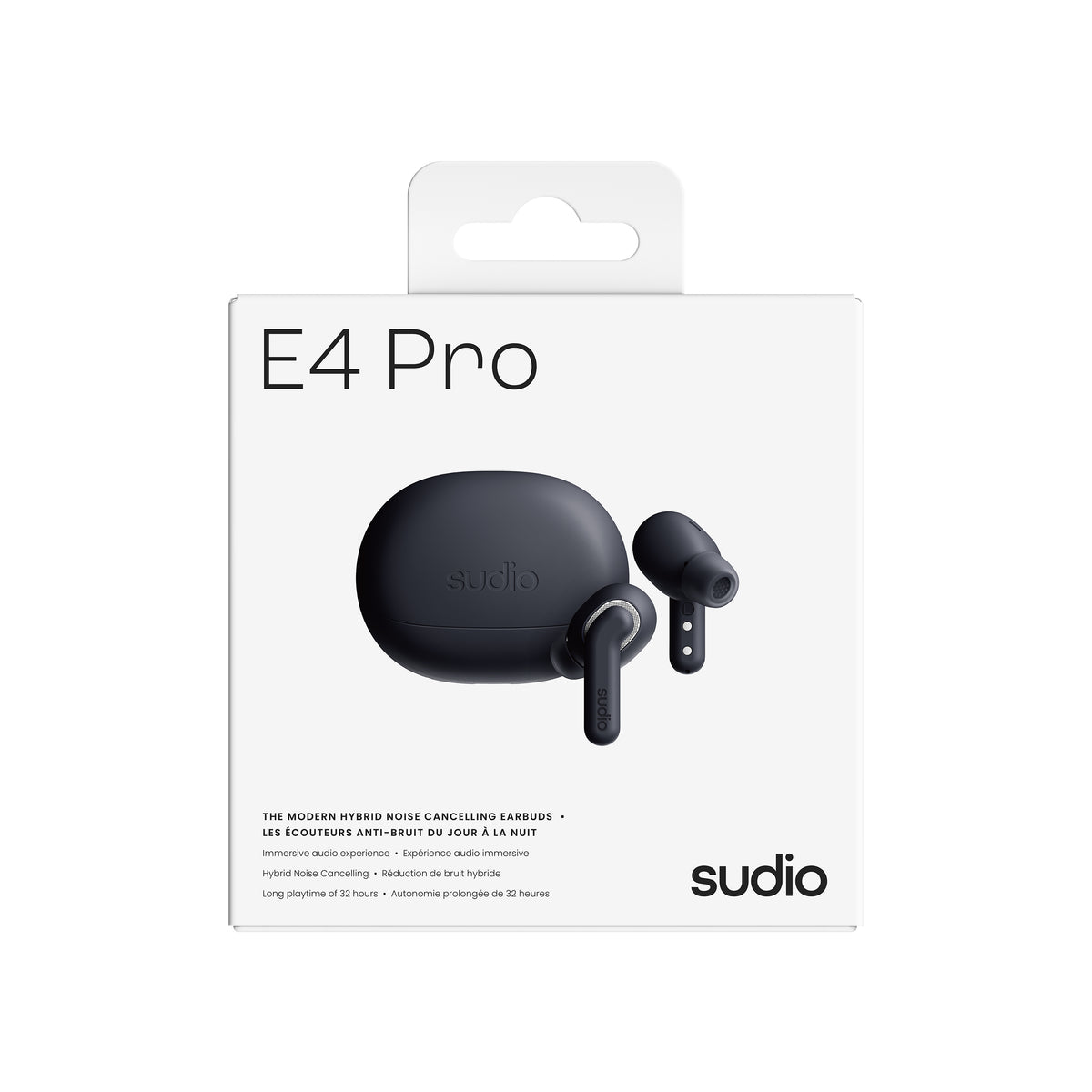 Sudio - E4 Pro Écouteurs True Wireless à Réduction de Bruit Hybride