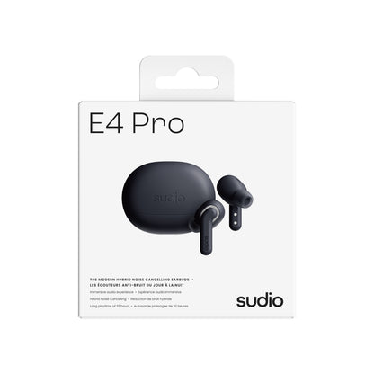 Sudio - E4 Pro Écouteurs True Wireless à Réduction de Bruit Hybride