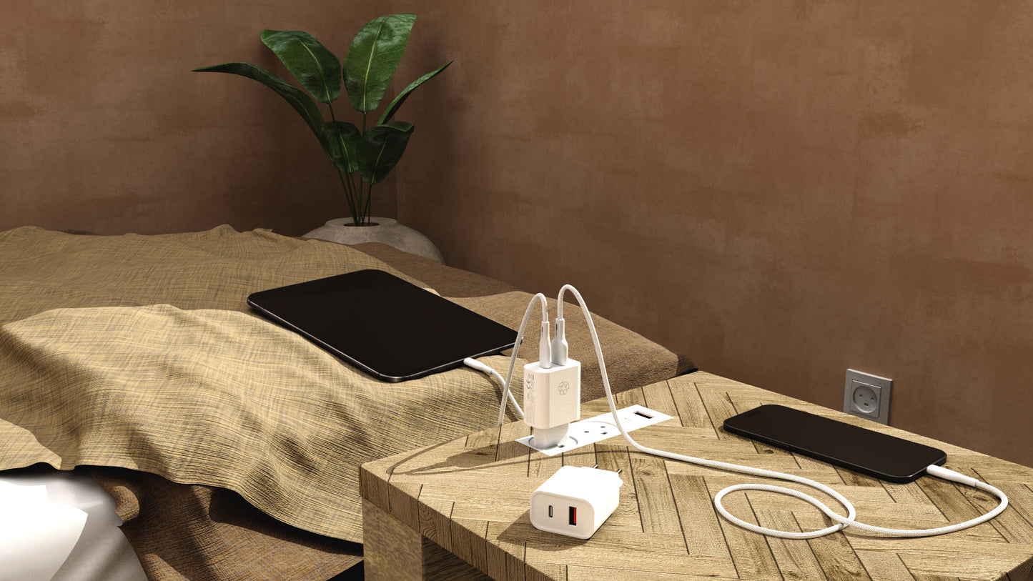 Upström ËSSENTIALS - Câble USB-A vers USB-C 60W 2,5m - durable & recyclé