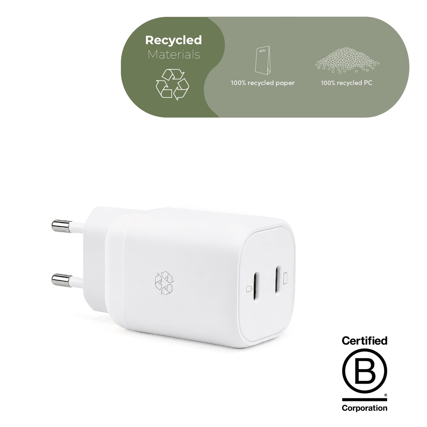 ËSSENTIALS by UPSTRÖM Chargeur GaN 100W Dual USB-C