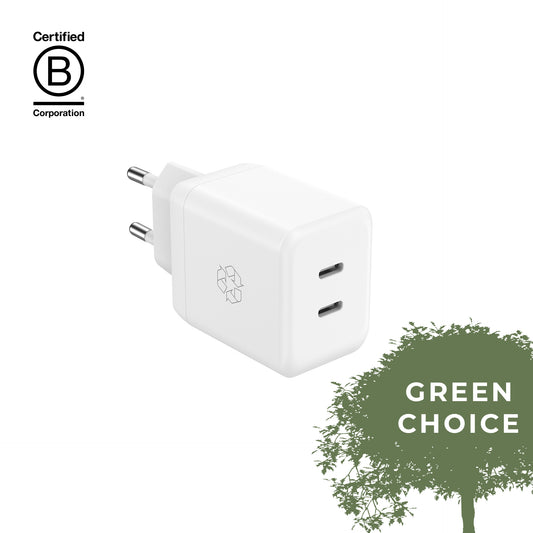 Upström ËSSENTIALS - Chargeur 35W USB-CX2 GaN - Compact & recyclé