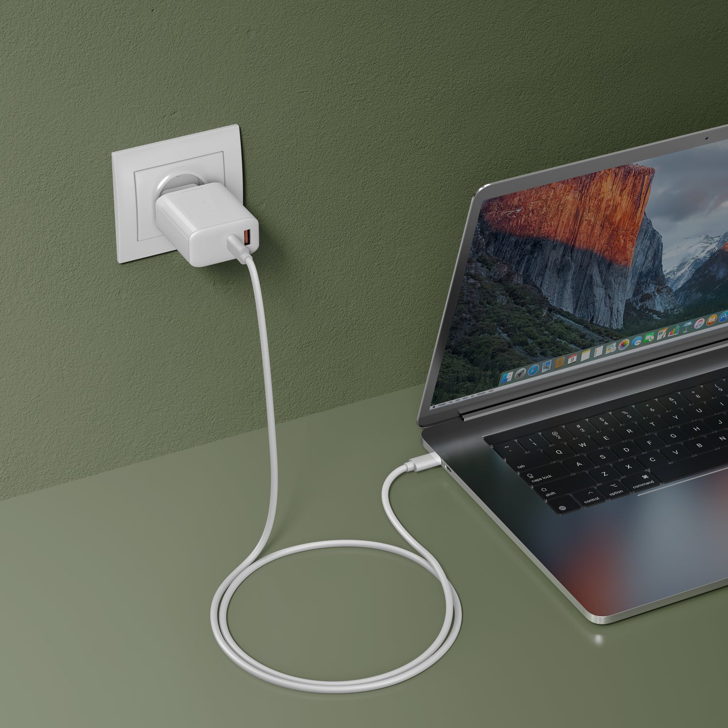 Chargeur USB 65W GaN – Double port & recyclé | ËSSENTIALS