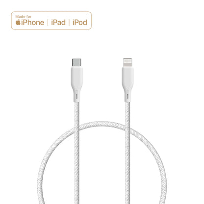 Upström ËSSENTIALS - Câble Lightning USB-C MFi 1,2m - durable & recyclé