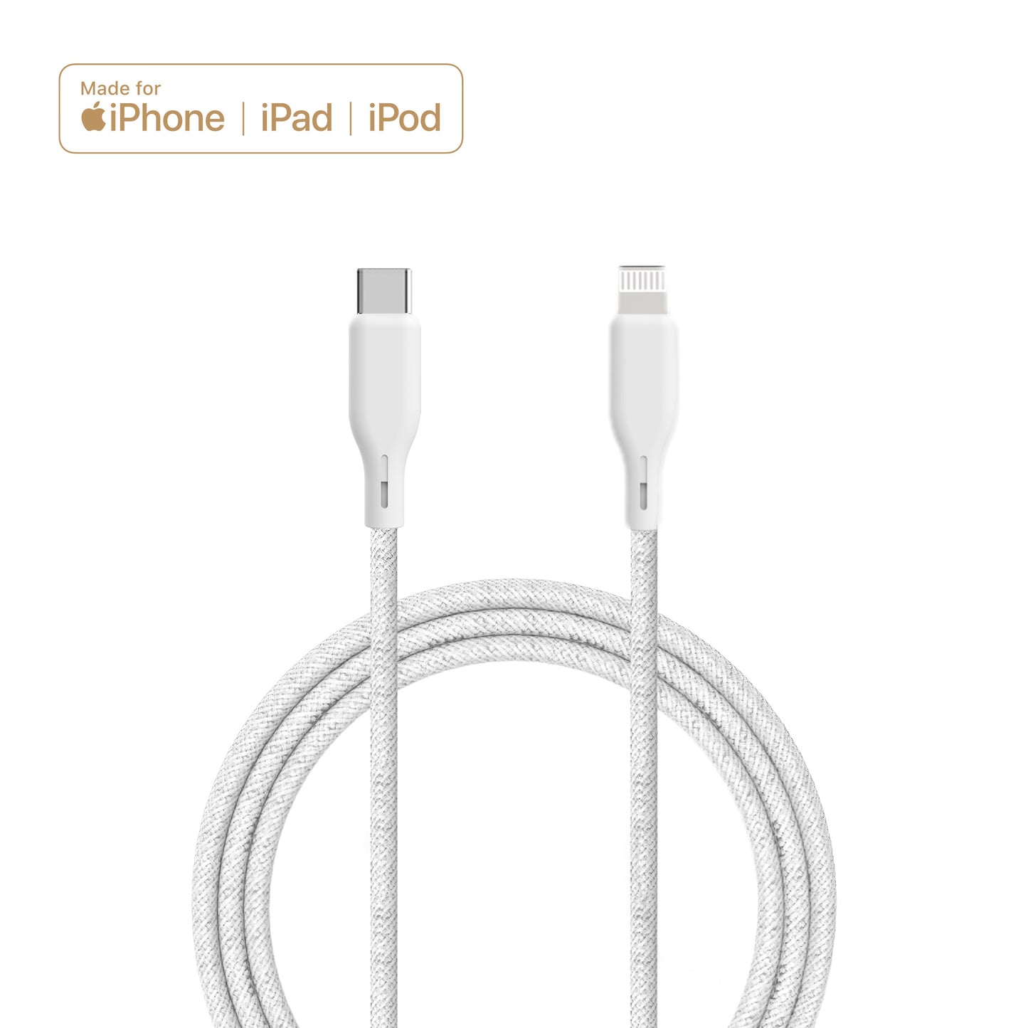 Upström ËSSENTIALS - Câble Lightning USB-C MFi 2,5m - durable & recyclé