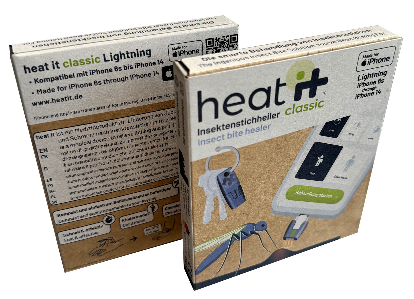 heat it® Lightning – Soulagement des démangeaisons par chaleur (iPhone 6s à 14)