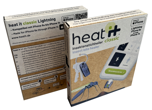Heat it® Lightning (iPhone 6s à 14) Pack de 3 - Soulagement des démangeaisons par chaleur