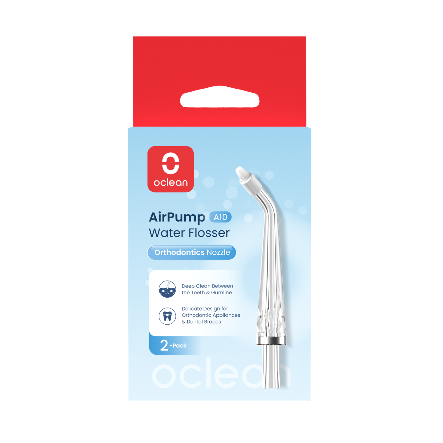 Oclean Embout pour Hydropulseur Dentaire A10 AirPump - Pack de 2
