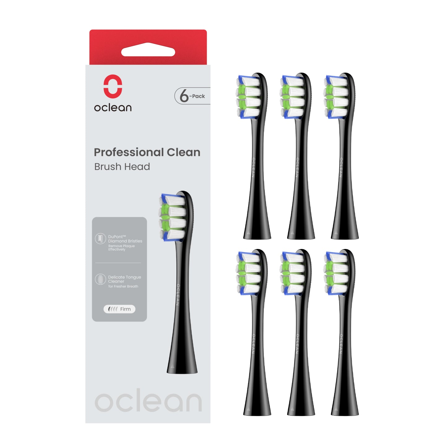 Oclean Têtes de Brosse à Dents Électrique Pro Clean - Pack de 6