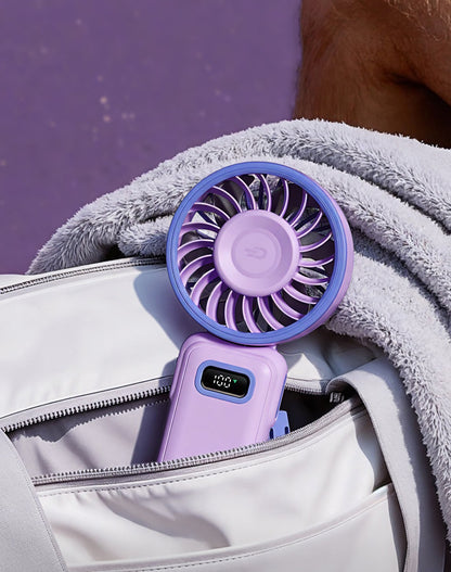 Diveblues Fanzy – Ventilateur portable rechargeable Violet