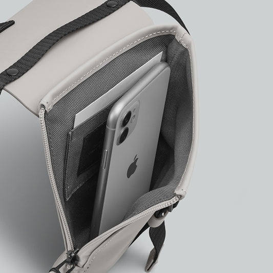 Spläsh Mini Crossbody Bag – Taupe | Gaston Luga