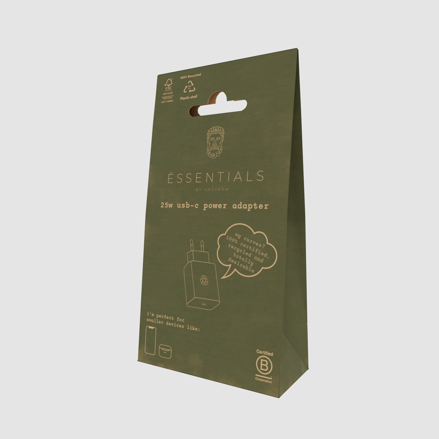 Upström ËSSENTIALS - 25W USB-C Charger - Compact & Recycled