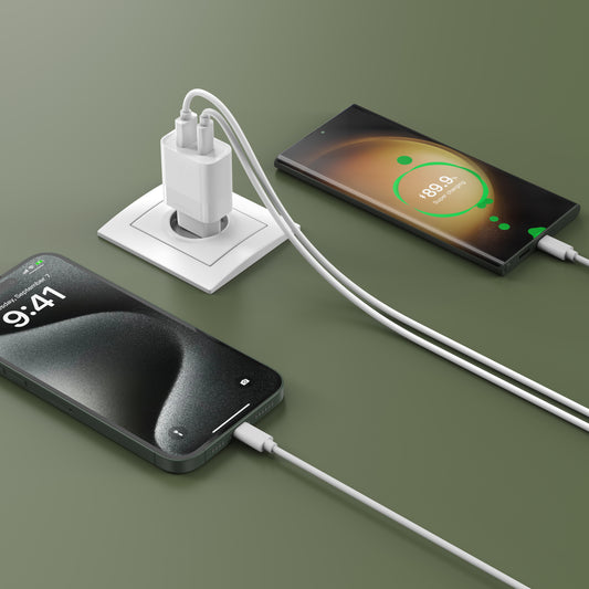 Upström ËSSENTIALS - Chargeur 30W USB-A & USB-C - Compact & recyclé