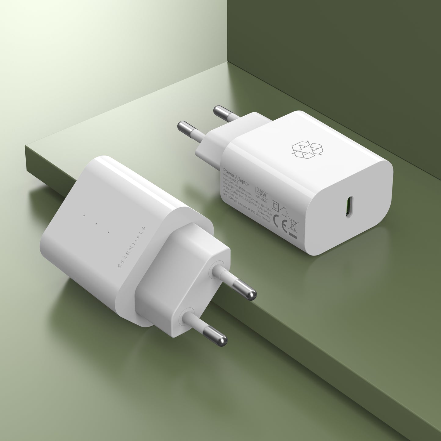 Upström ËSSENTIALS - 40W USB-C Charger - Compact & Recycled
