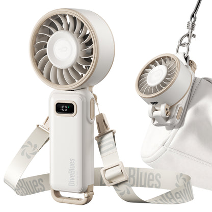 Diveblues Fanzy – Ventilateur portable rechargeable Blanc