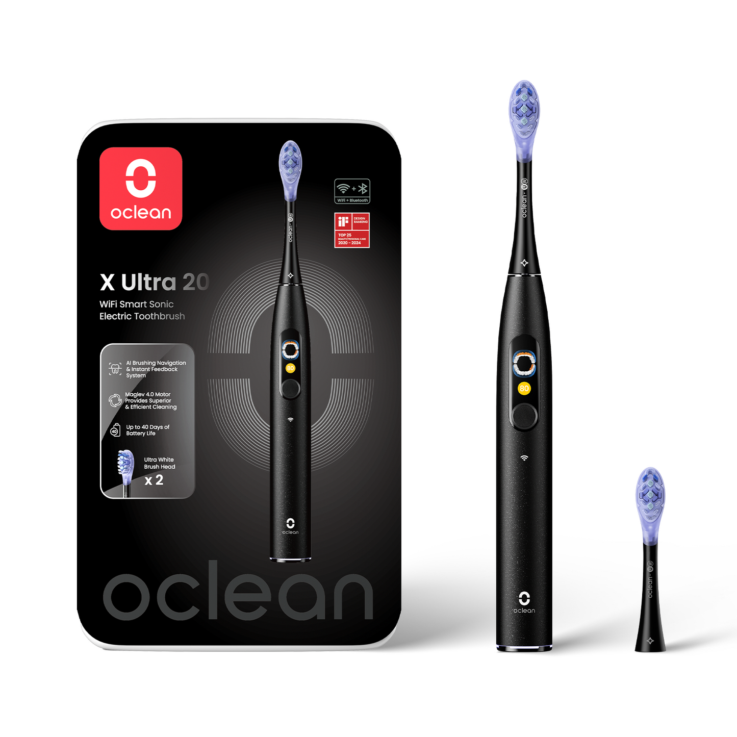 Oclean Brosse à Dents X Ultra 20 - Noir