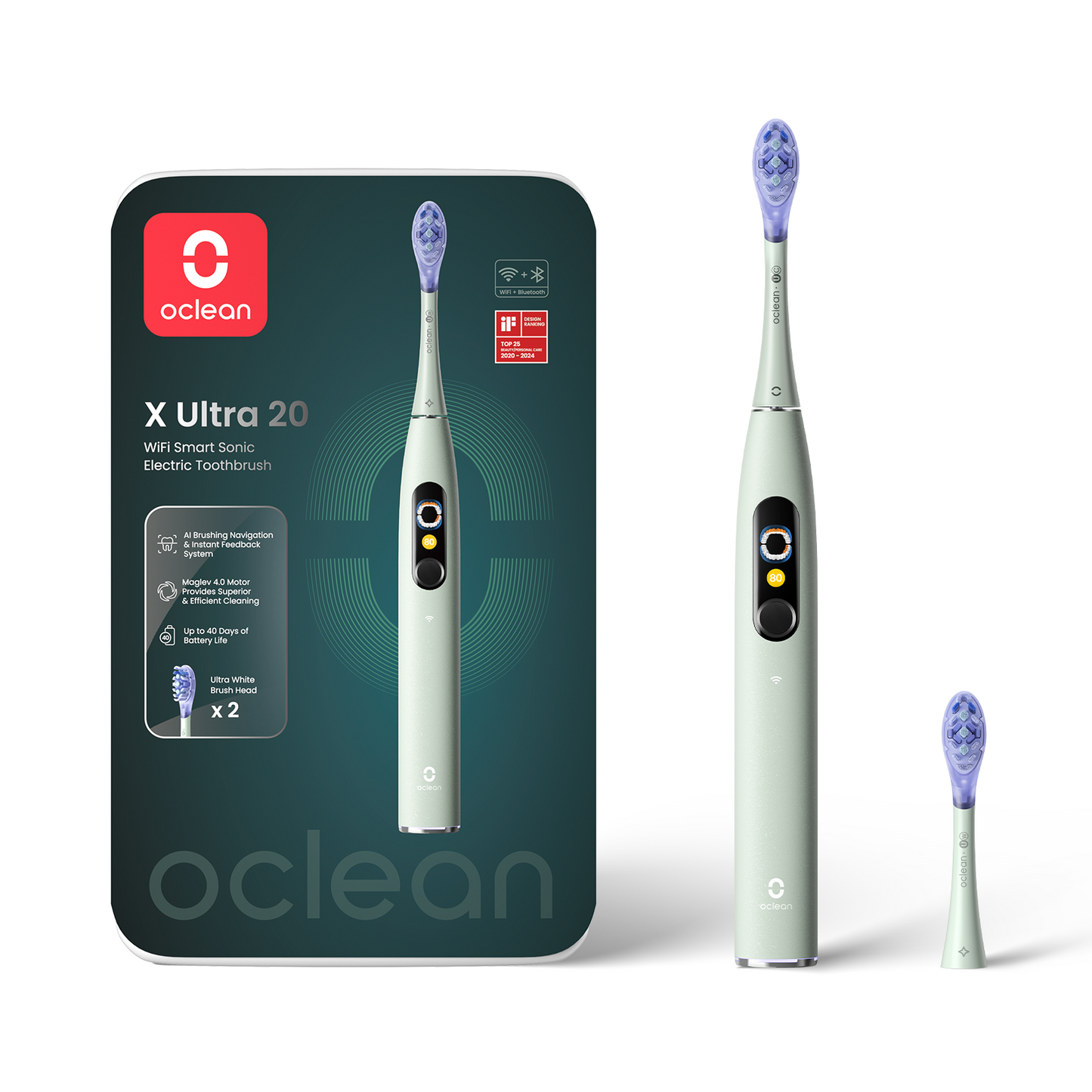 Oclean Brosse à Dents X Ultra 20 - Vert